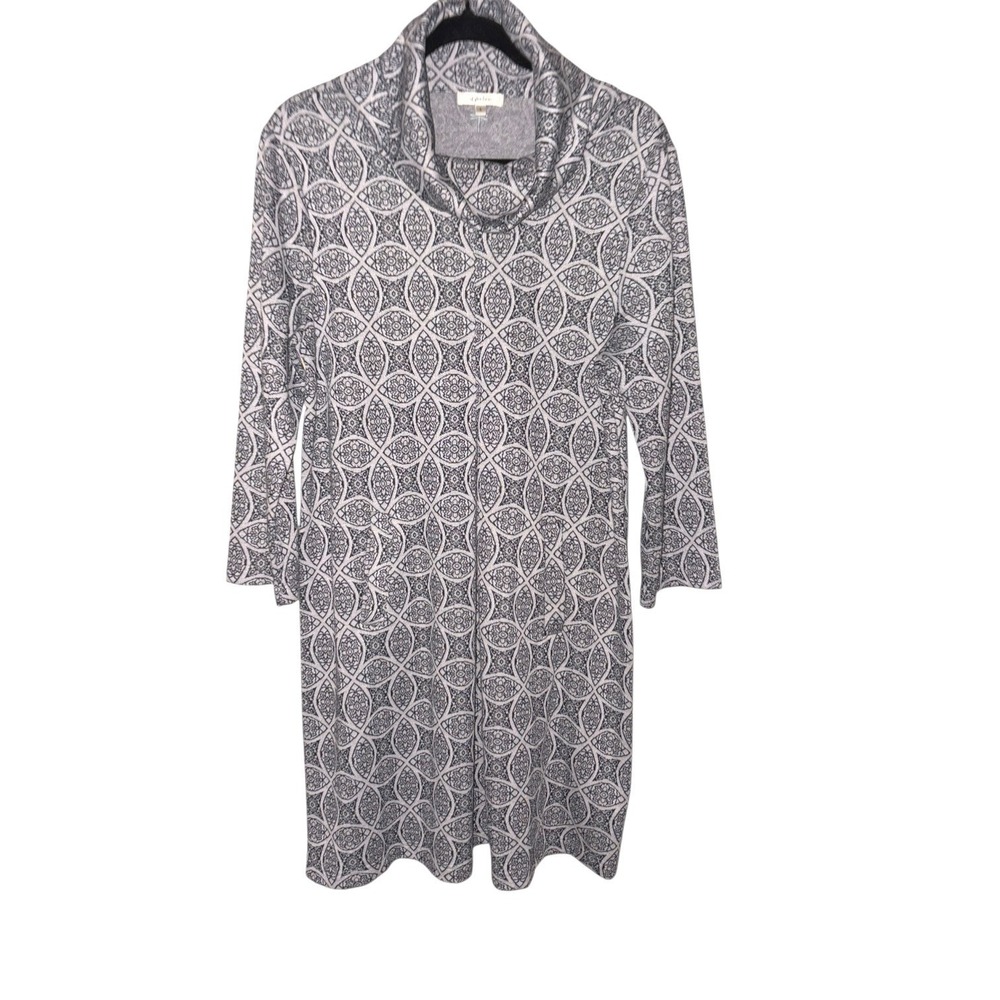 Tyler Boe‎ Jacquard Print Kim Dress Sz LG Medalion Tile Print w Pockets
